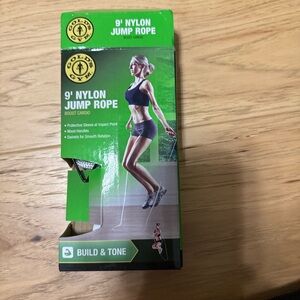 Gold's Gym Green Nylon Jump Rope